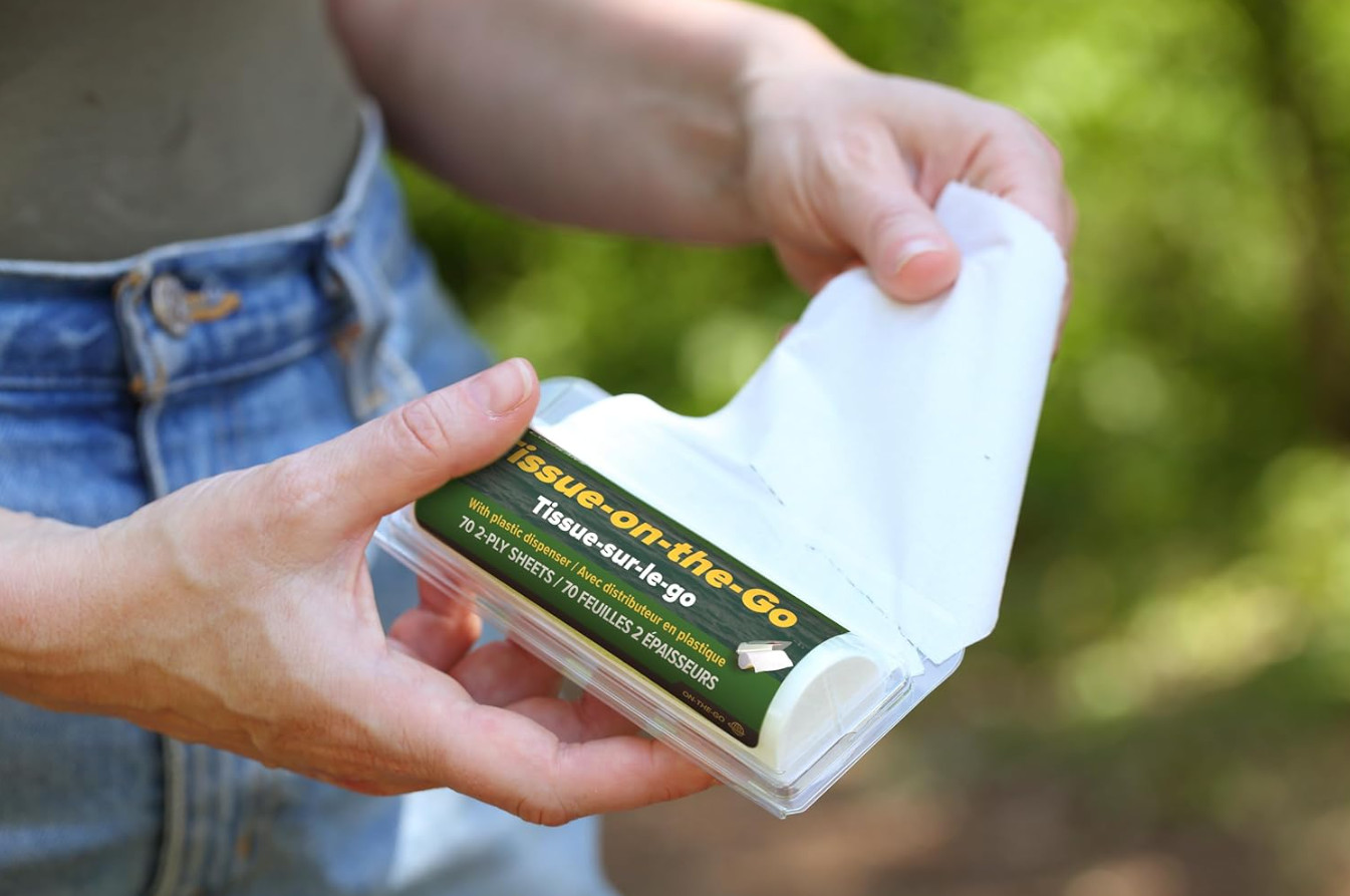Portable Camping Tissue Dispenser 2-Pack Travel Toilet Paper Holder Hiking Kit
