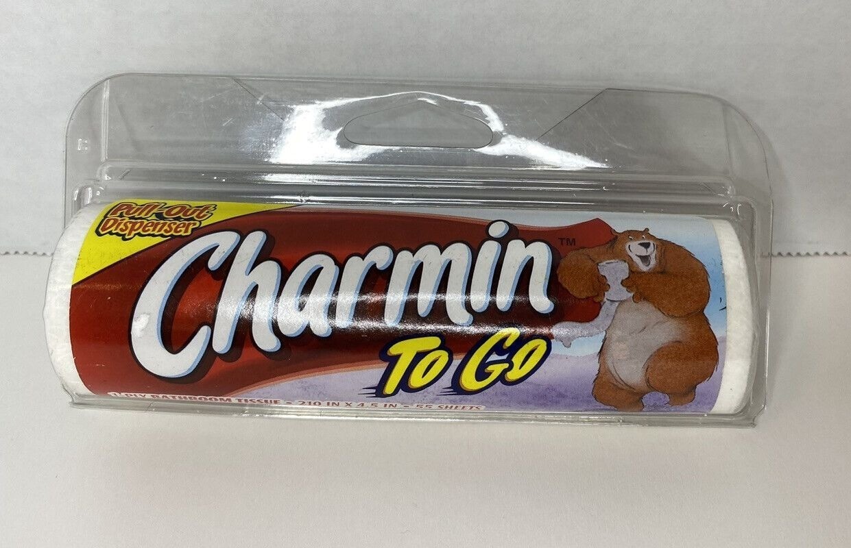Charmin Toilet Paper To Go 1-Ply Bathroom Tissue 55 Sheets Emergency Vintage