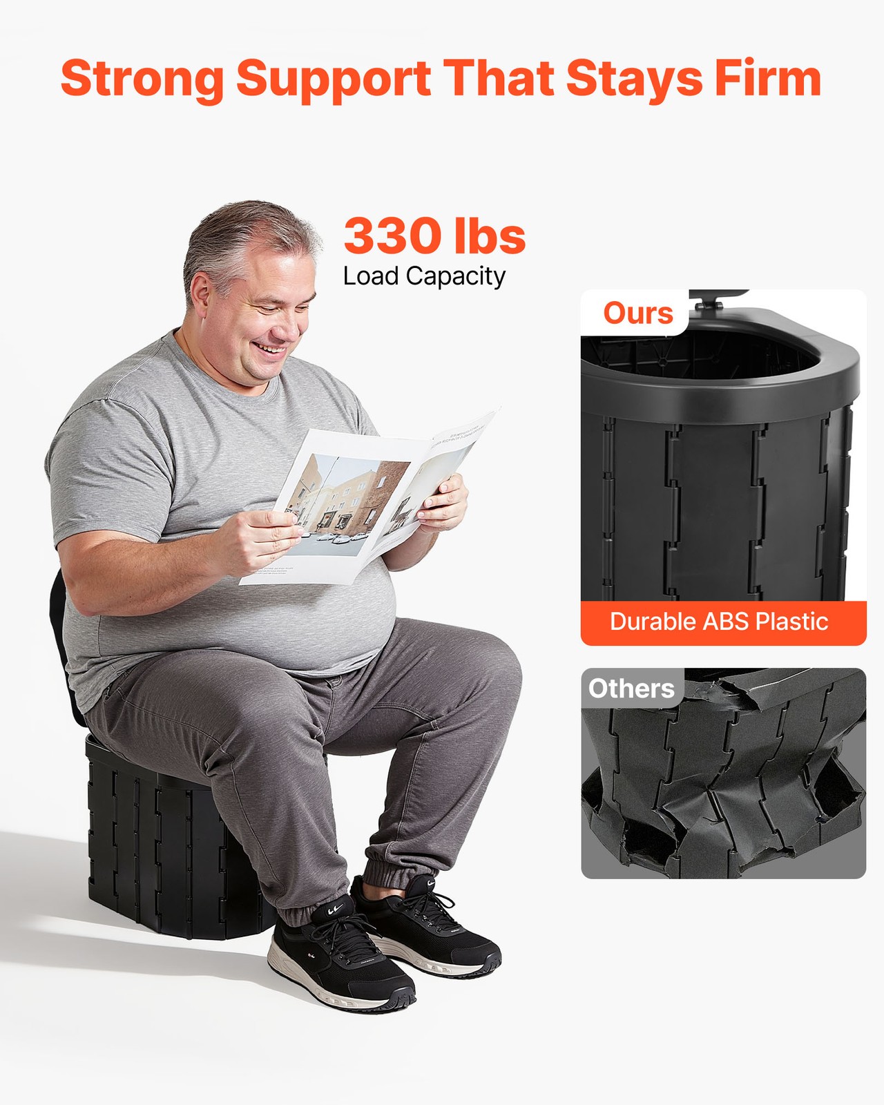 VEVOR Portable Toilet Pop Up Tent Folding Outdoor Camping Travel Potty 330 lbs