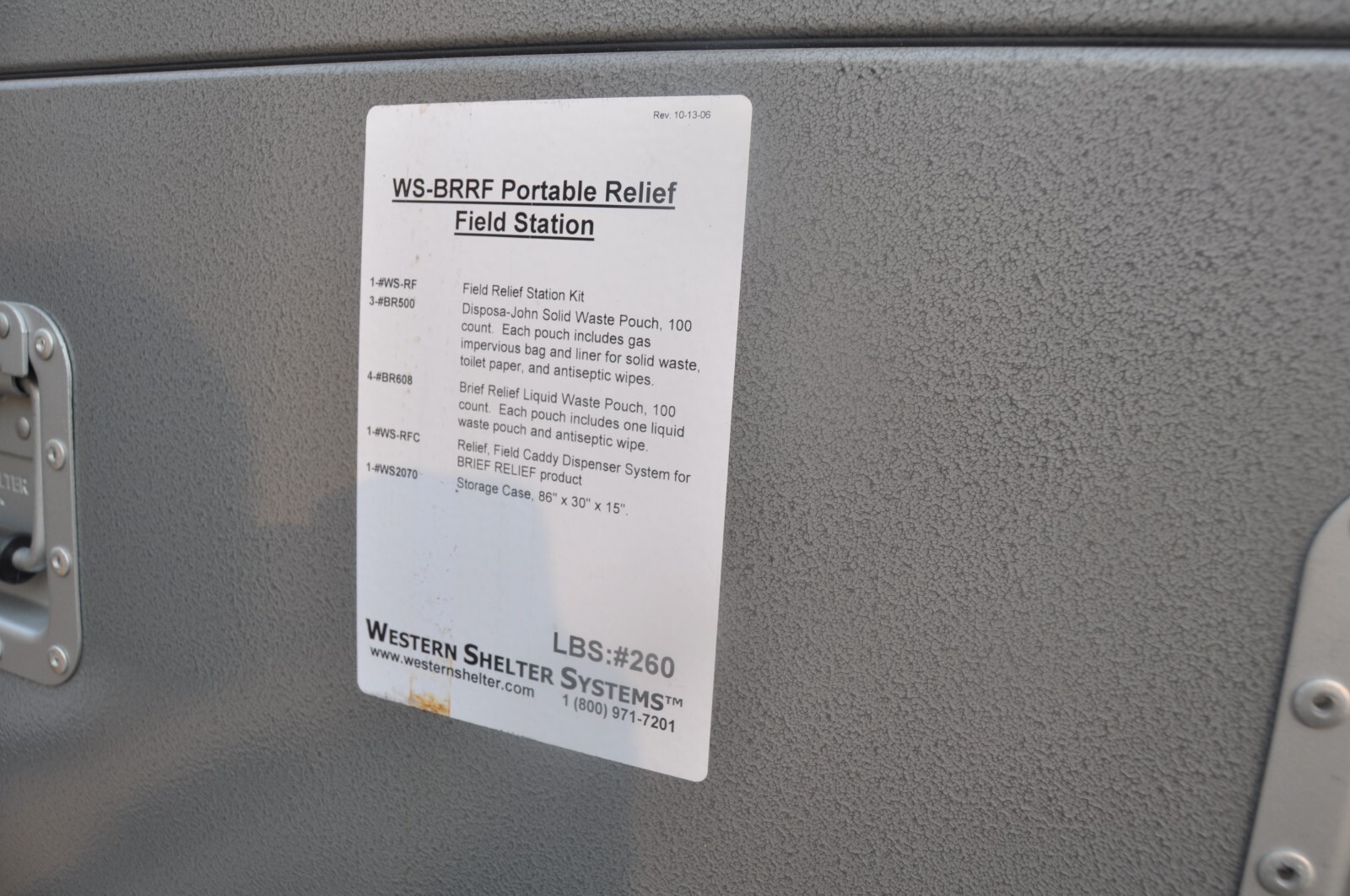 Western Shelter Systems Single Stall Portable Toilet w PORTA JOHN BAGS NEW