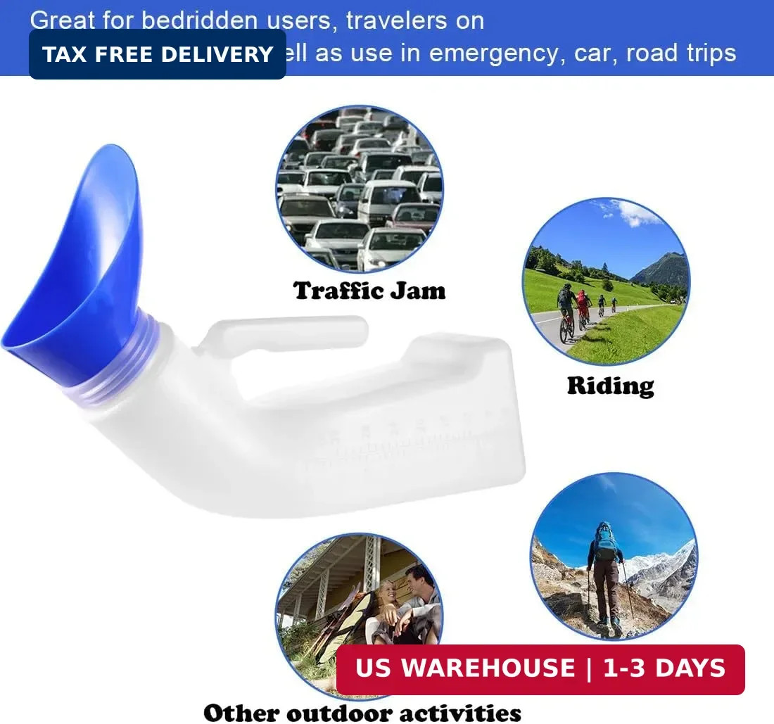 Urinals for Men Women Unisex Urinal Bottle Spill Proof Portable Pee Bottles Fema