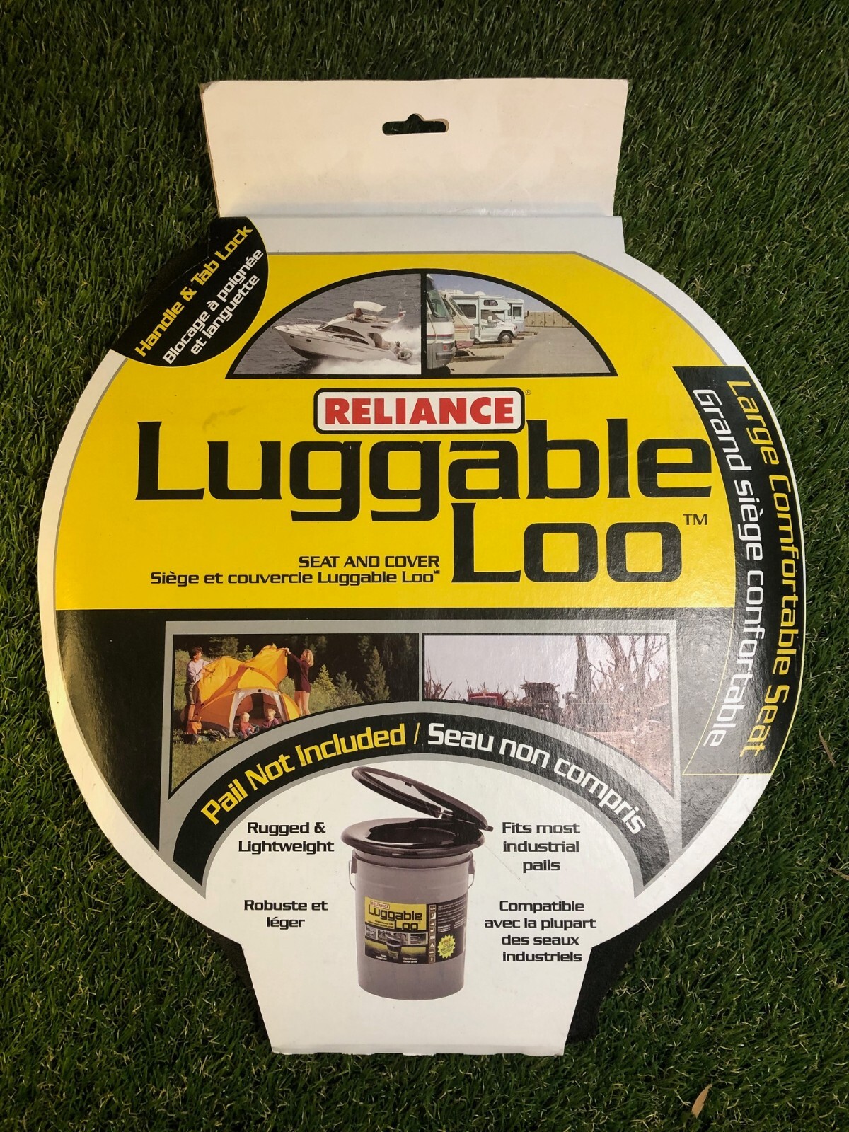 Reliance Luggable Loo Seat and Cover (Lid/Seat Only- 5gal Bucket Not Included)