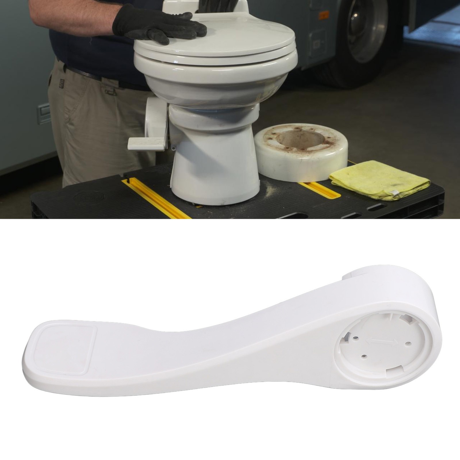 RV Toilet Foot Pedal Easy Installation Direct Drainage Toilet Type Pedal Fo LRPG