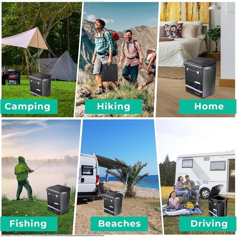 XL Portable Camping Toilet Collapsible Travel Potty Waste Bags Outdoor Use