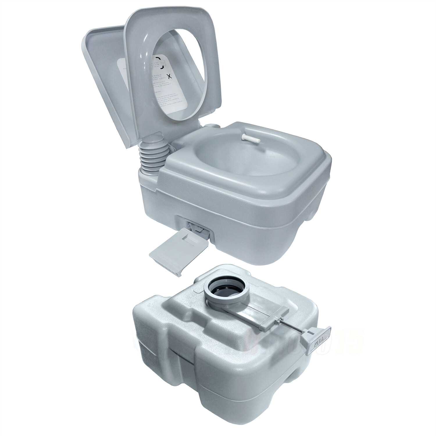 H:42 L:41 W:35 CM Temporary Toilet For Outdoor Touring Car Tent Small Room GRAY