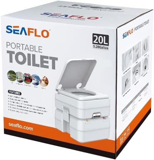 Durable Portable Toilet – 5.3 Gallon Capacity for Camping & RV Adventures