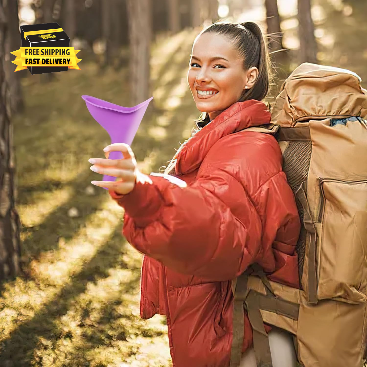 Female Urinal, 4PCS Portable Urination Device Pee Funnel for Travel Camping Hiki