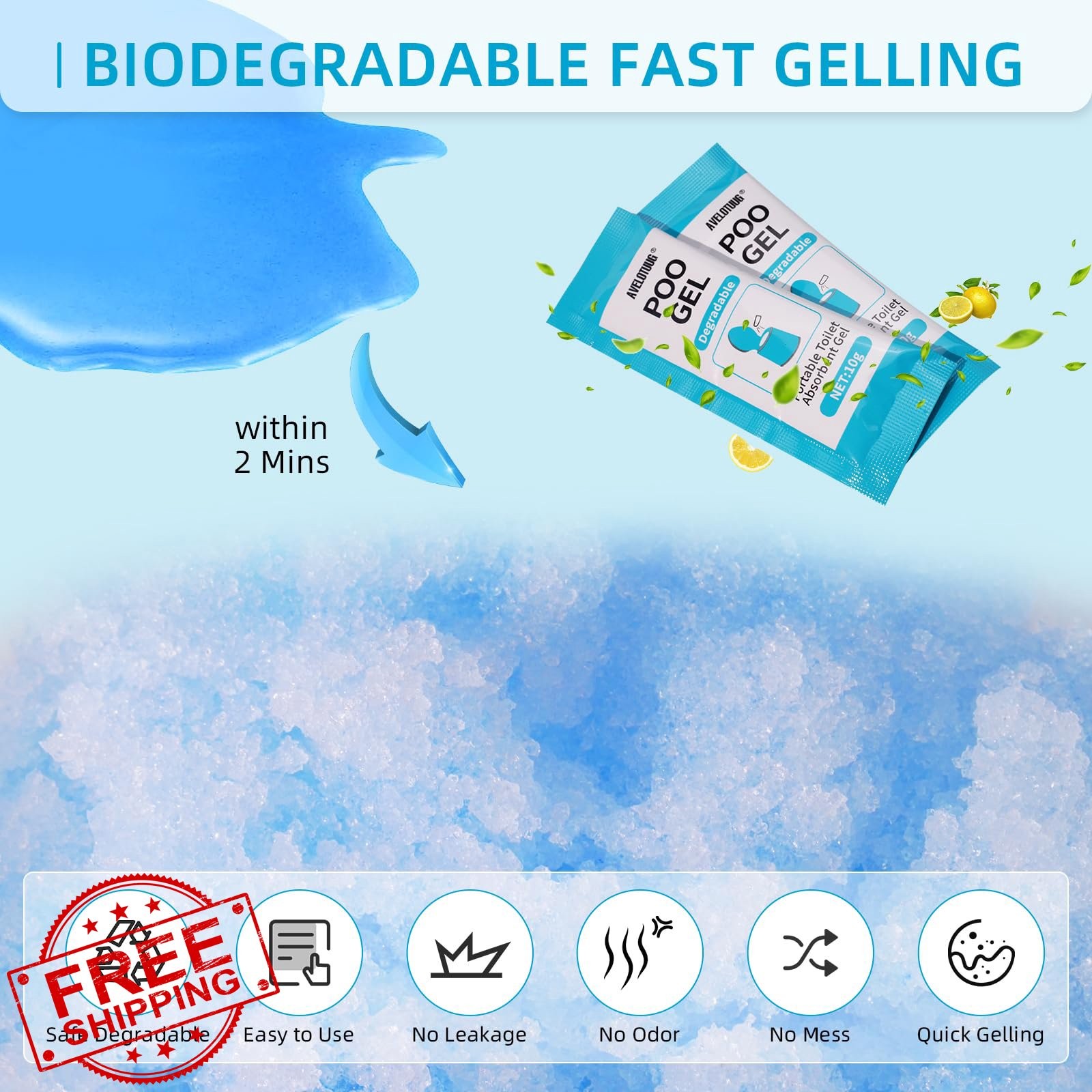 AVELOTUOTUG Poo Gel 100 Packets