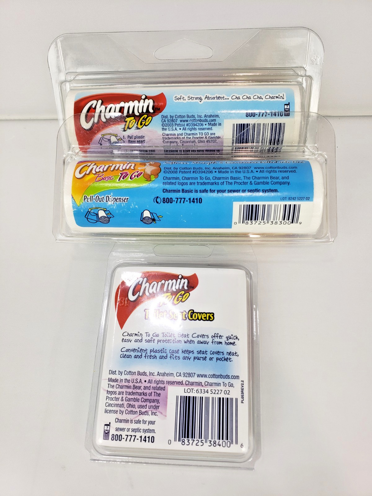 2 Charmin To Go Toilet Paper Bath Tissue 55 Sheets 1 Toilet Cover 5 Sheets