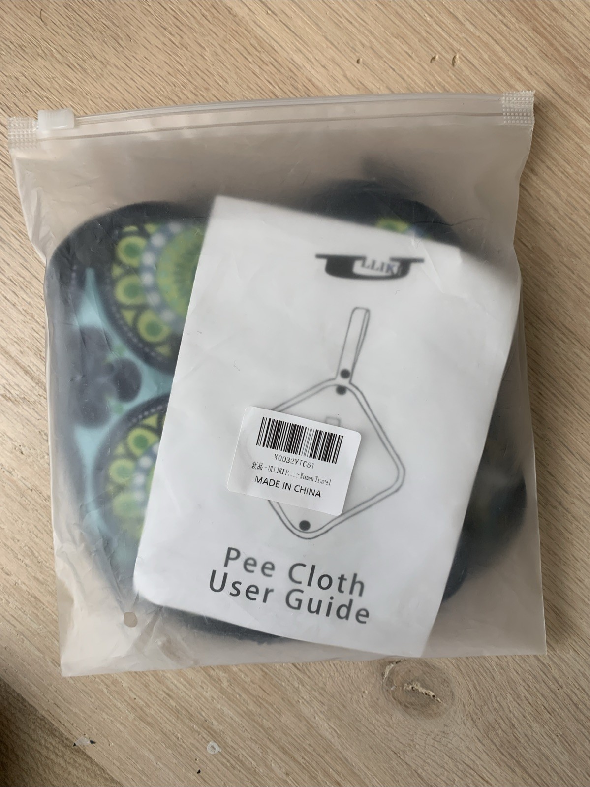 ULLIKI Pee Cloth for Women, Reusable Rag 3 Count (Pack of 1), Green