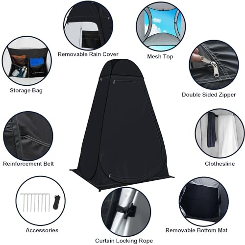 Pop Up Privacy Shower Tent Camping Portable Toilet Tent Outdoor Changing Porta