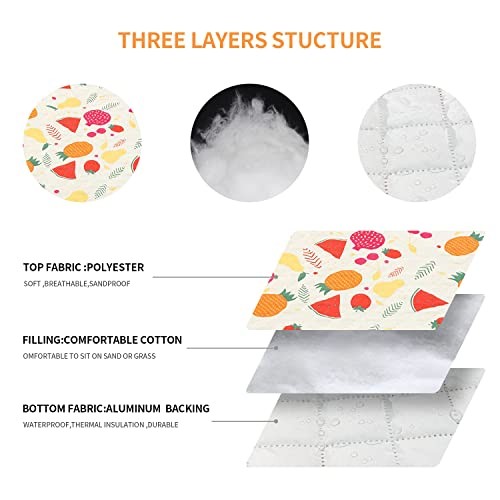 Waterproof Sand Proof Picnic Blanket 79″x59″, 3 Layer Large Foldable Camping