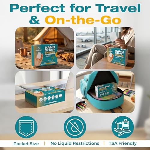 Hand Soap Sheets, Soap Sheets for Travel – Portable, Pocket Size, Eco