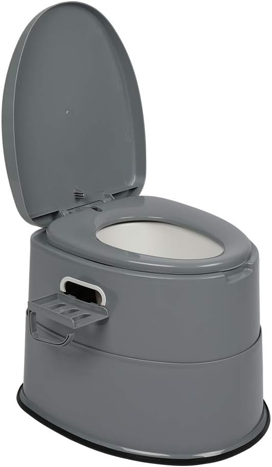Portable Toilet Outdoor Lightweight Porta Potty W/ Detachable Inner Bucket