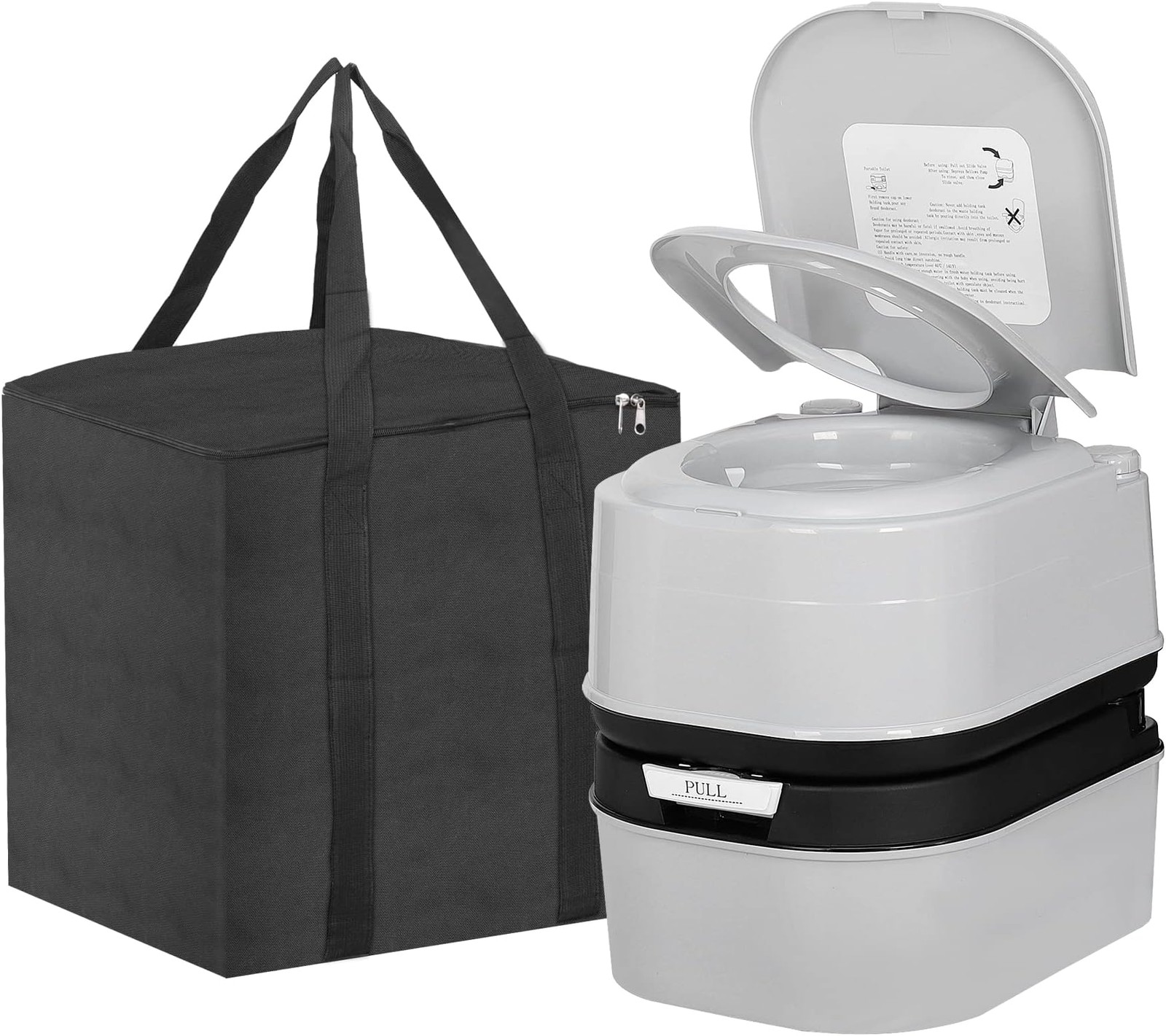 HSM 6.4 Gallon Waste Tank Portable Toilet for Camping RV Boating Fishing Indo…