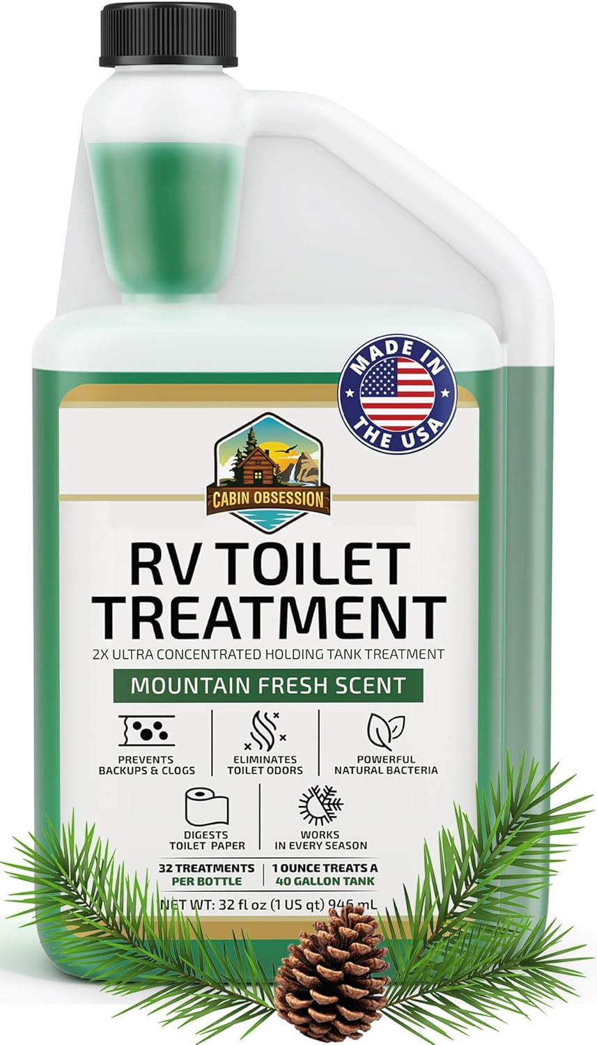 Cabin Obsession RV Toilet Treatment (32 oz) – 2x Ultra Concentrated Liquid RV Bl