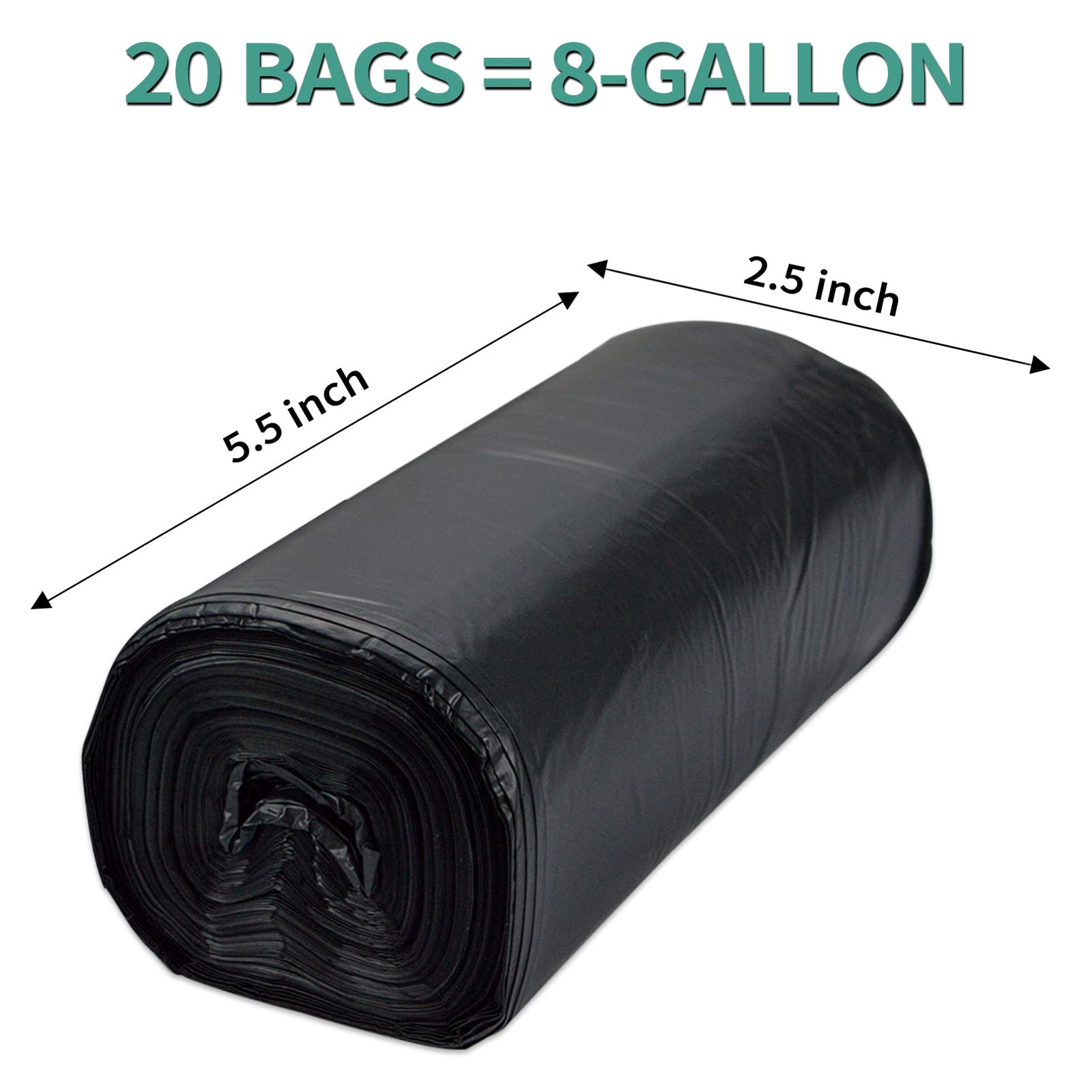 80/60/20 Portable Camping Toilet Bags 100% Compostable 8 Gallon Use with 5 Ga…