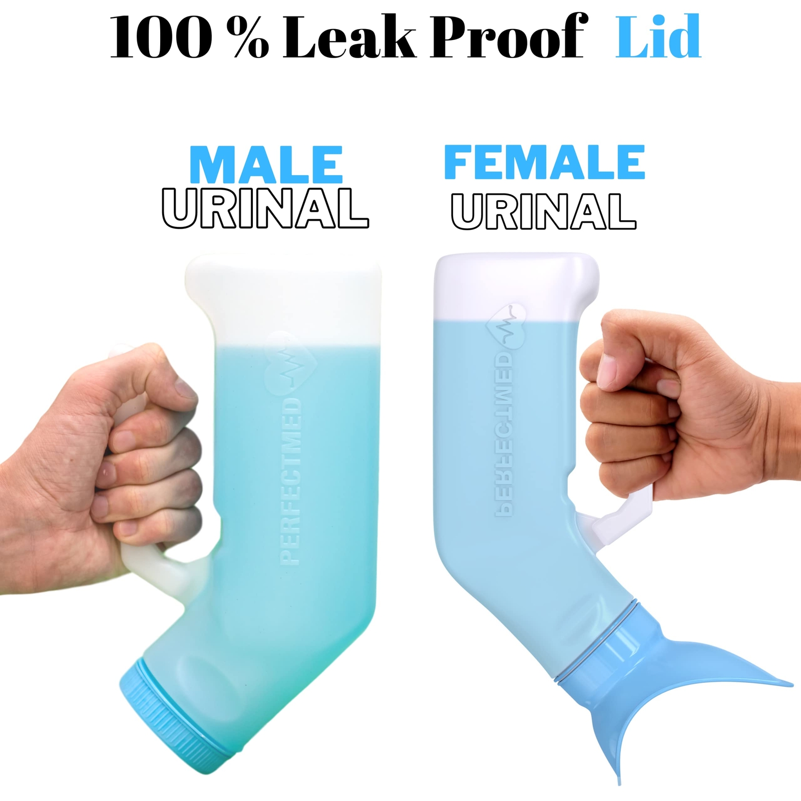 2-Pack Female Urinal Spill Proof 32 oz Portable for Travel & Road Trips