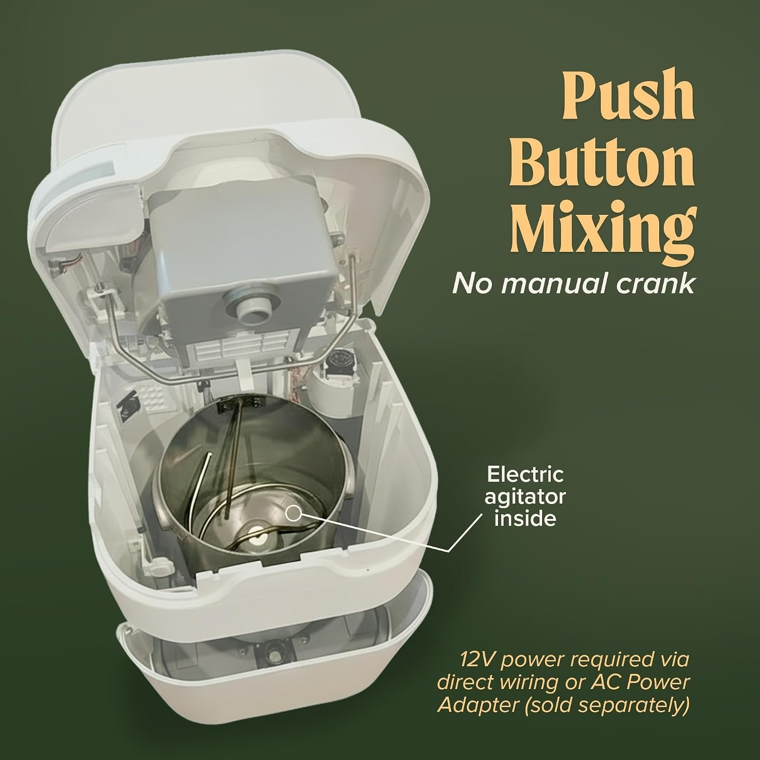 Origin 12V Electric Composting Toilet – Compact, Odorless, Off-Grid Solution