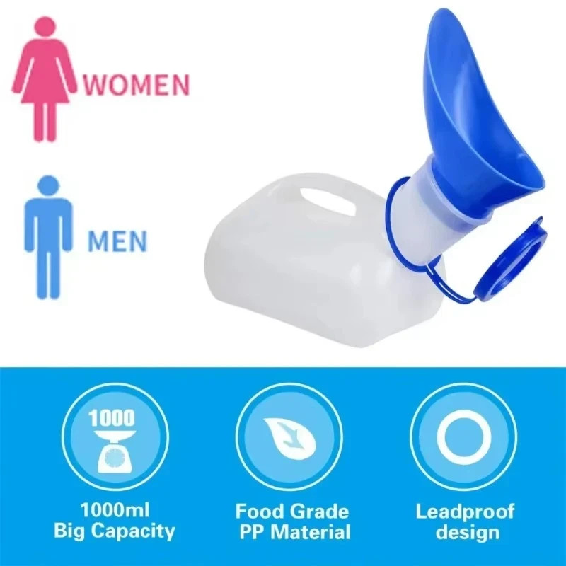 1000ML Portable Urinal for Men Women Car Travel Camping Outdoor Toilet Bottle US
