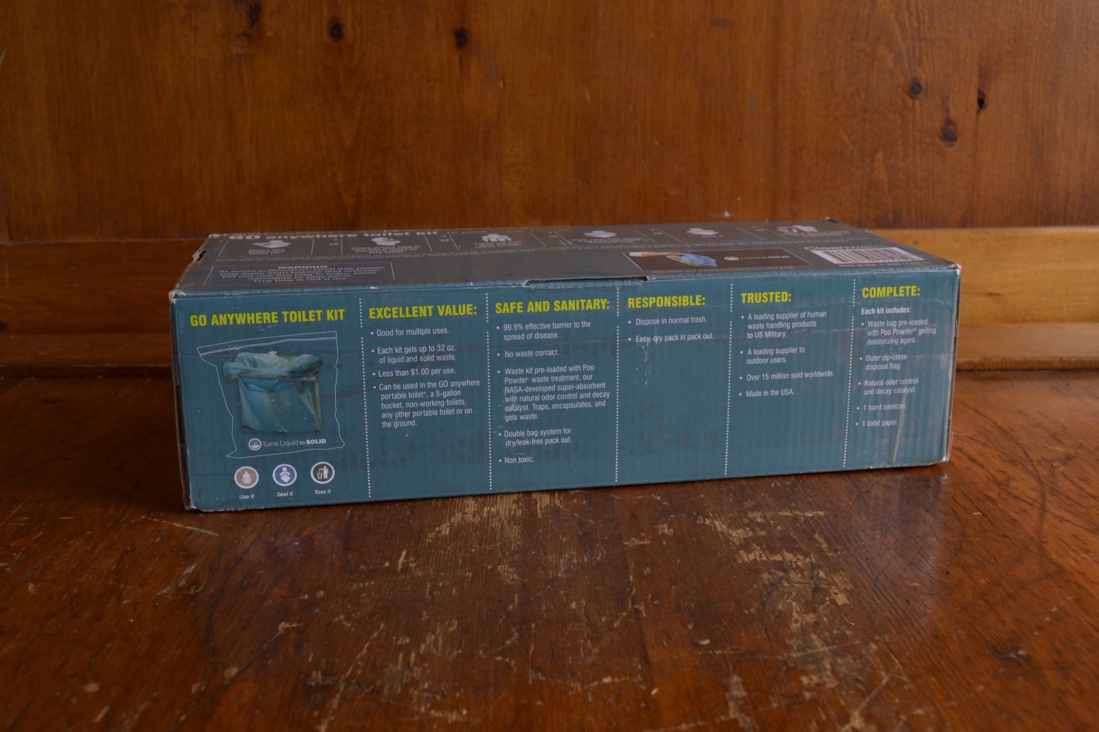 GO Anywhere Toilet Kit with 12 Bags Pack Portable Camping Waste USA