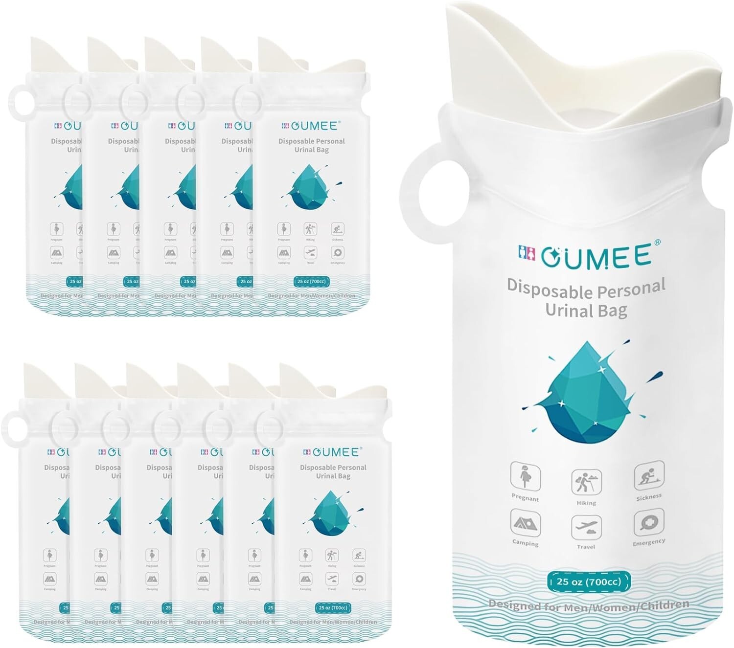 700 ml Unisex Emergency Disposable Urinal Bags – Travel & Camping Essentials