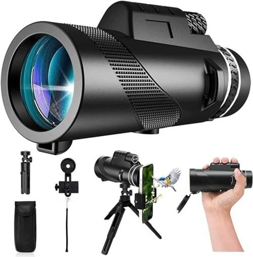 Monocular-Telescope 80×100 High Powered Monoculars High Definition for Black