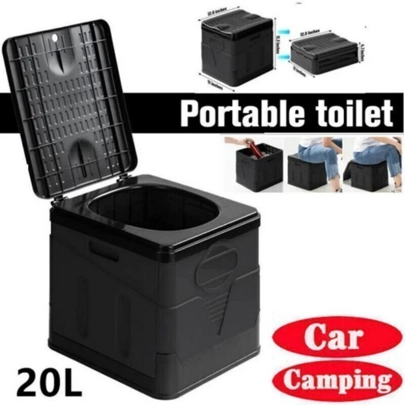 20L Portable Folding Toilet Car Travel Potty for Adults Children Camping Hiking
