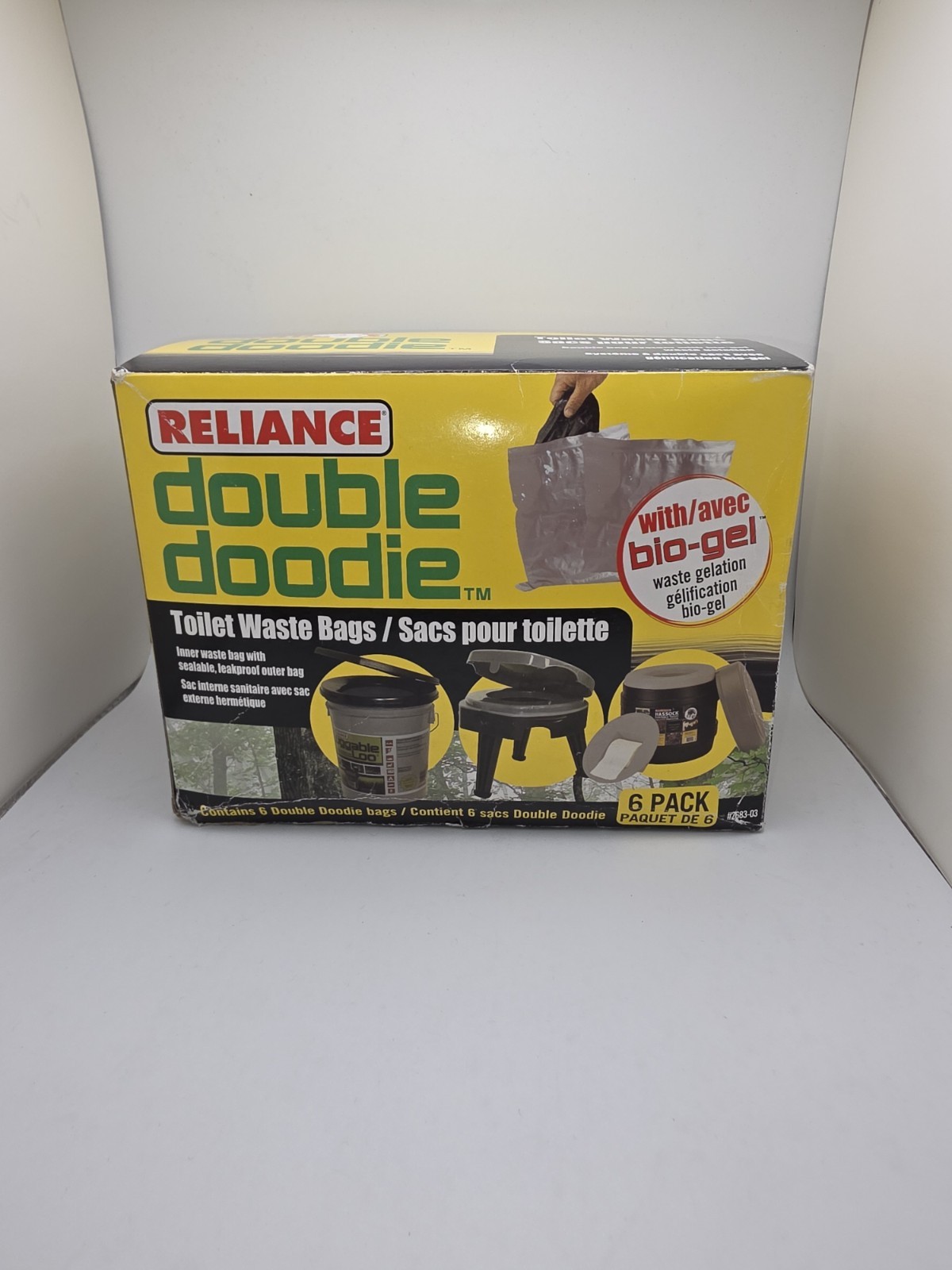 Reliance 6 Pack Double Doodie Toilet Waste Bag Leak proof seal ( New Open Box)