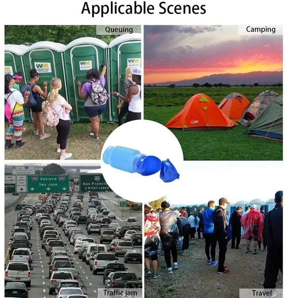Portable Urinal Male Female Emergency Travel Camping Car Toilet Pee Bottle Kit