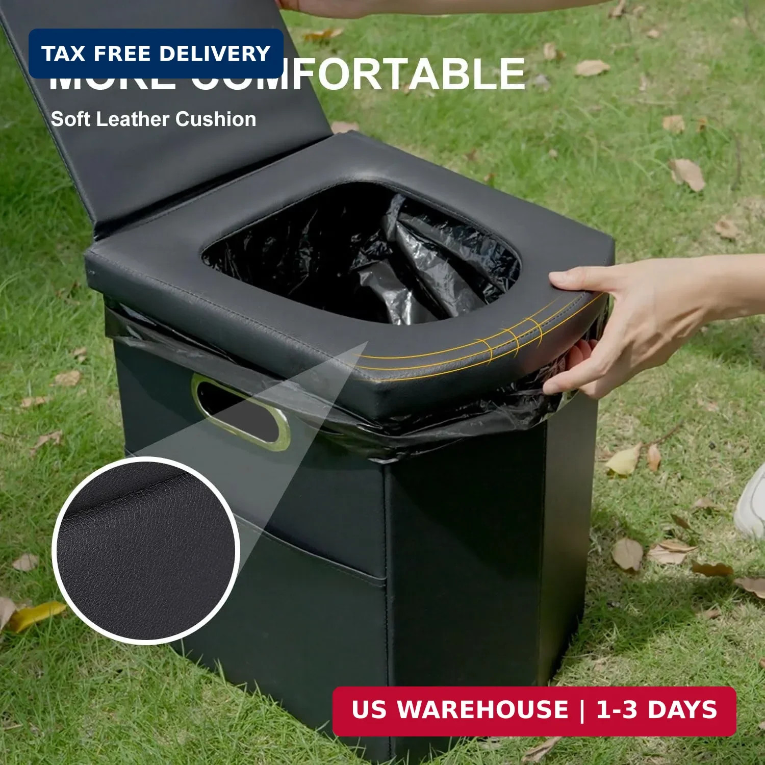 Ann Katy Upgrade XL Portable Toilet for Adults, Extra Large Portable Travel Flod