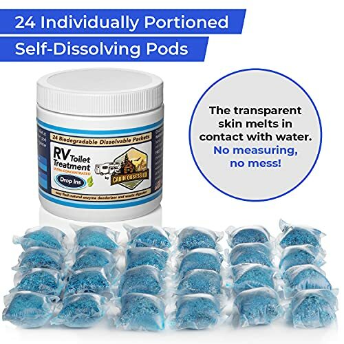 Rv Toilet Treatment Drop Ins 24 Easy Flush Selfdissolving Rv Black Tank Treatmen
