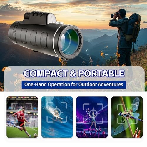 Outdoor Monocular Telescope, 80 * 100 High-Definition High Magnification