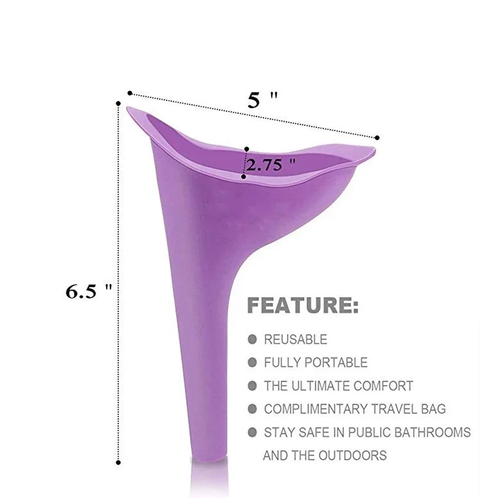 2PCS Reusable Portable Urinal Women Female Travel Camping Travel Toilet