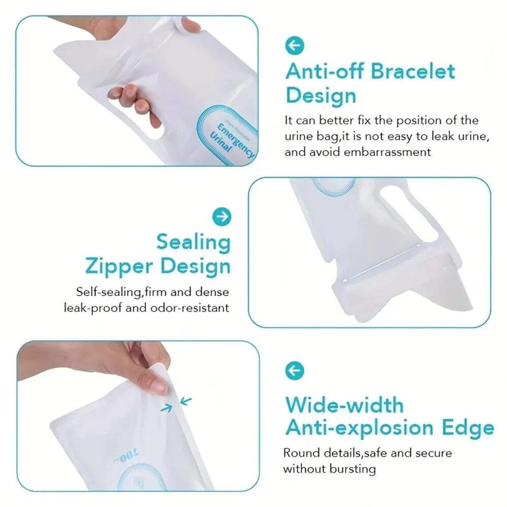 4PCS/ Set Emergency Urine Bag Portable Car Toilet Girl Child Disposable Urine Ba