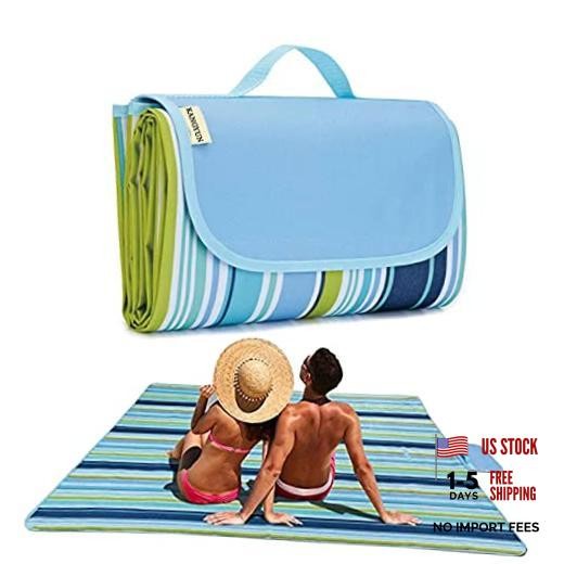 Picnic Blanket | Beach Mat| Picnic Blankets for Indoor and Outdoor, 80″ x Blue