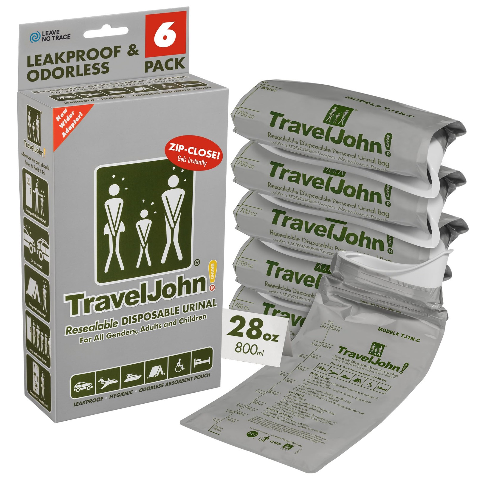 Resealable Disposable Urinal Bags 28oz (6 Pack) – Road Trip Essentials for Me…