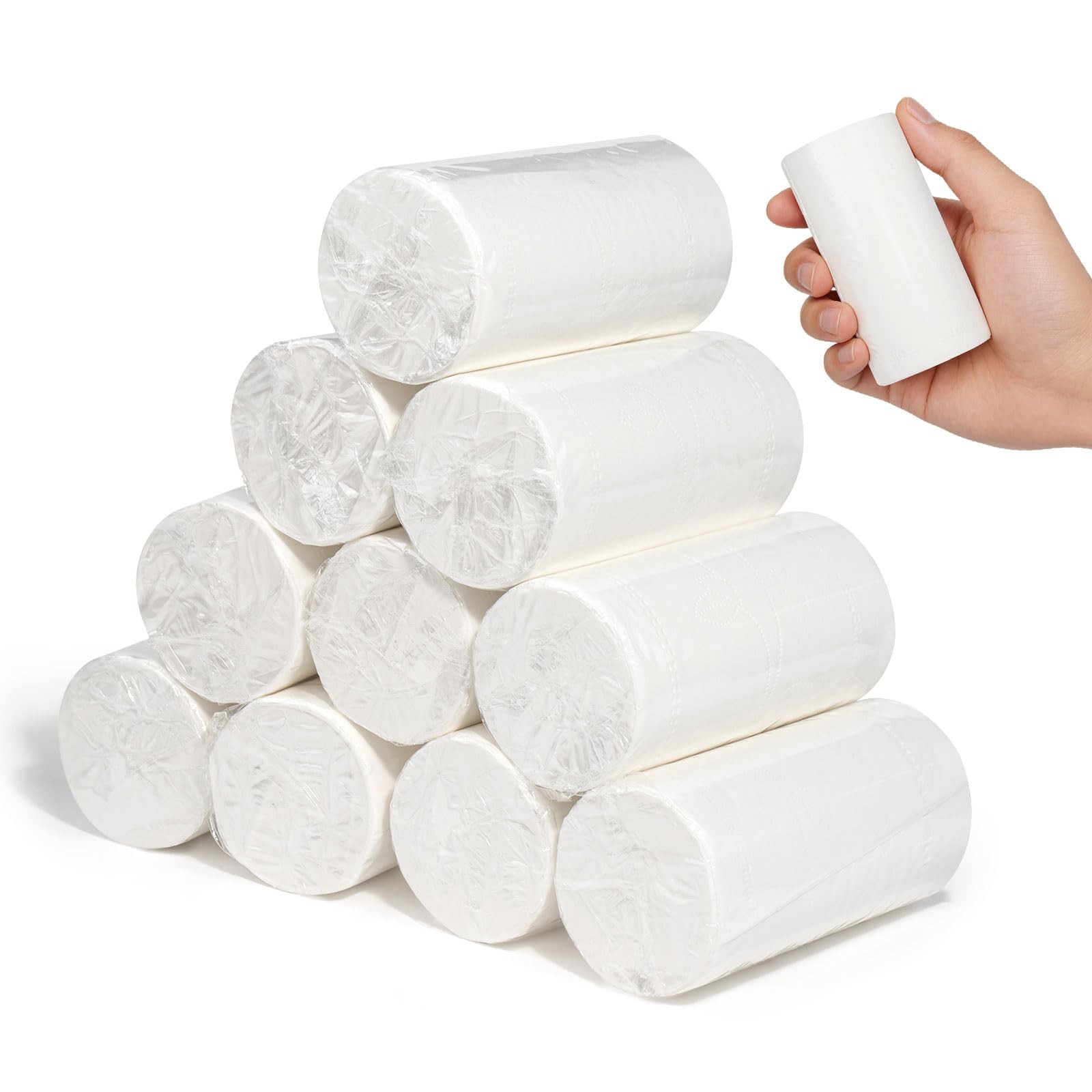 25-Pack Travel Bulk, Individually Wrapped RV , Compact Coreless Rolls, Septic…
