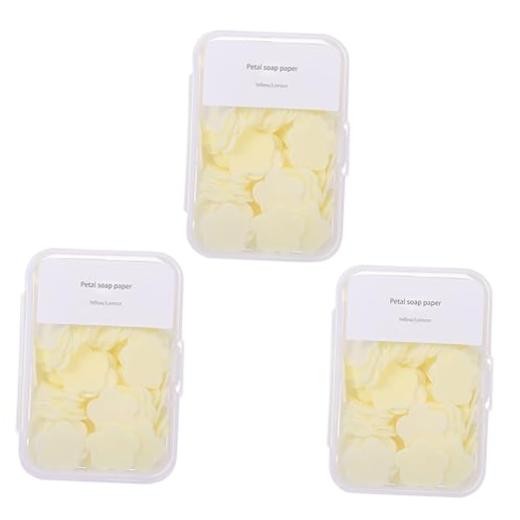 300pcs Portable Hand Washing Soap Sheets, Scented Mini Soap Sheets, Yellow