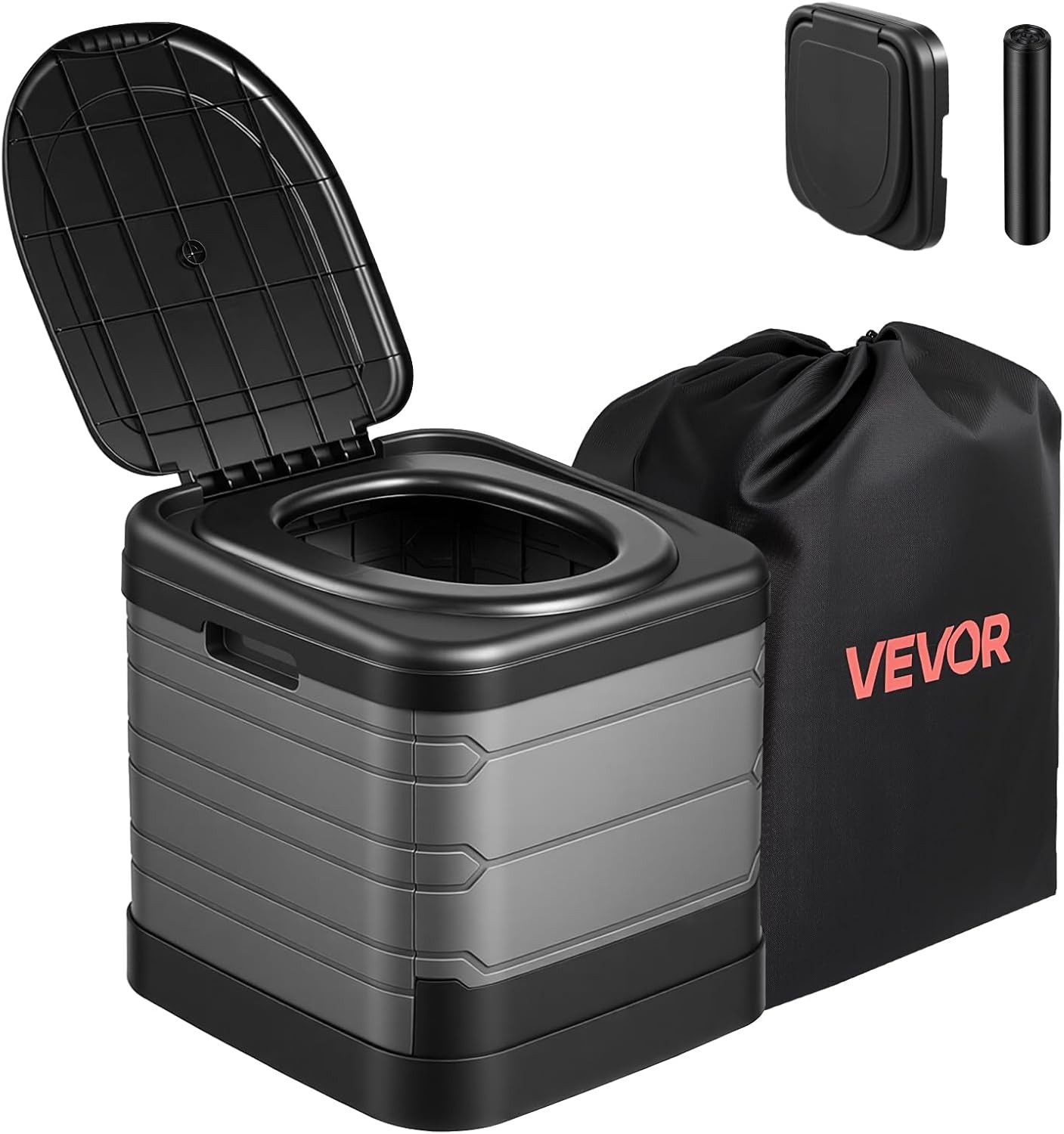 Portable Toilet, 330 Lbs Load Capacity, Folding Camping Toilet for Adults, Outdo