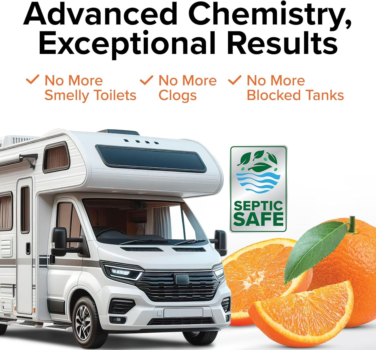 Powerful TST MAX RV Toilet Pods – 30 Citrus Scented Drop-INS for 40 Gallon Tanks