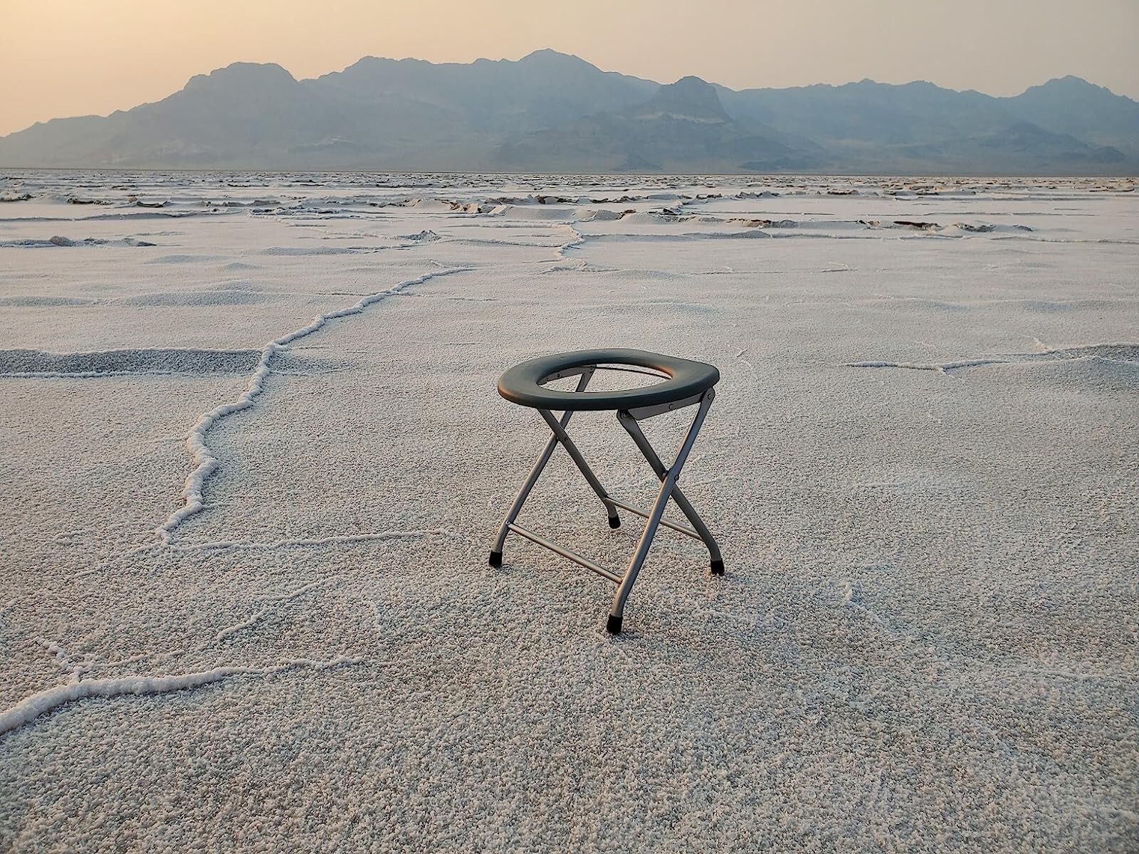 Folding Toilet Seat Portable Commode Potty Chair For Camping Travel Hunting Trip