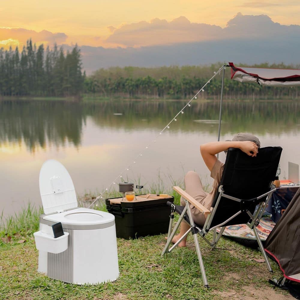 Portable Toilet – Commode with 5 Gallon Bucket Inner – Lightweight Camping RV