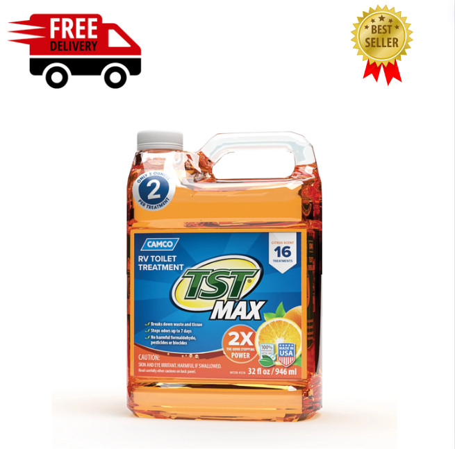 Camco TST MAX Strength Orange Scent RV Toilet Treatment Formaldehyde Free Brea