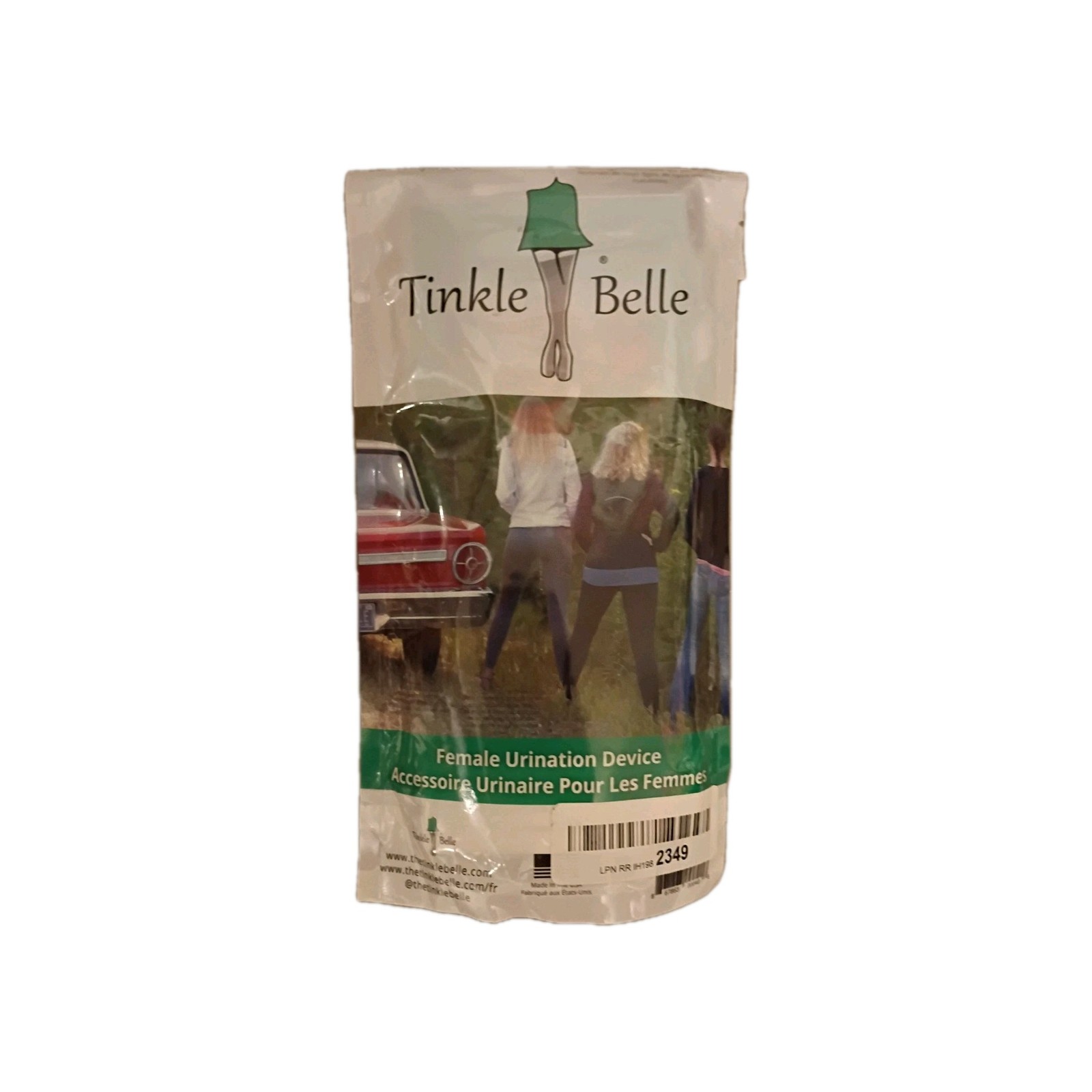 The Tinkle Belle Portable Female Urination Device, Teal and Grey with Case