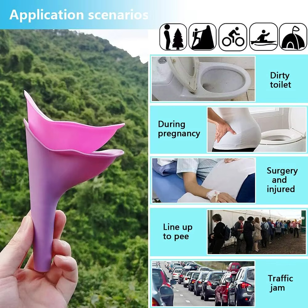 Women Silicone Urinal Standing Freedom Pee Funnel Travel Outdoor Pregnant Women