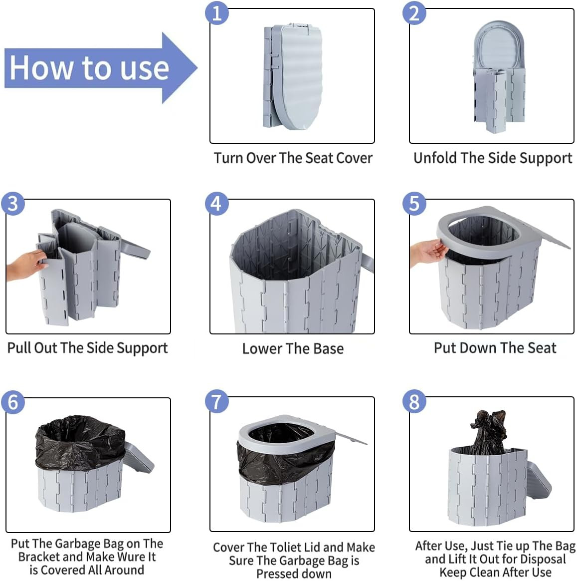 Portable Camping Toilet with Pop-Up Privacy Tent – Comfort for All Ages