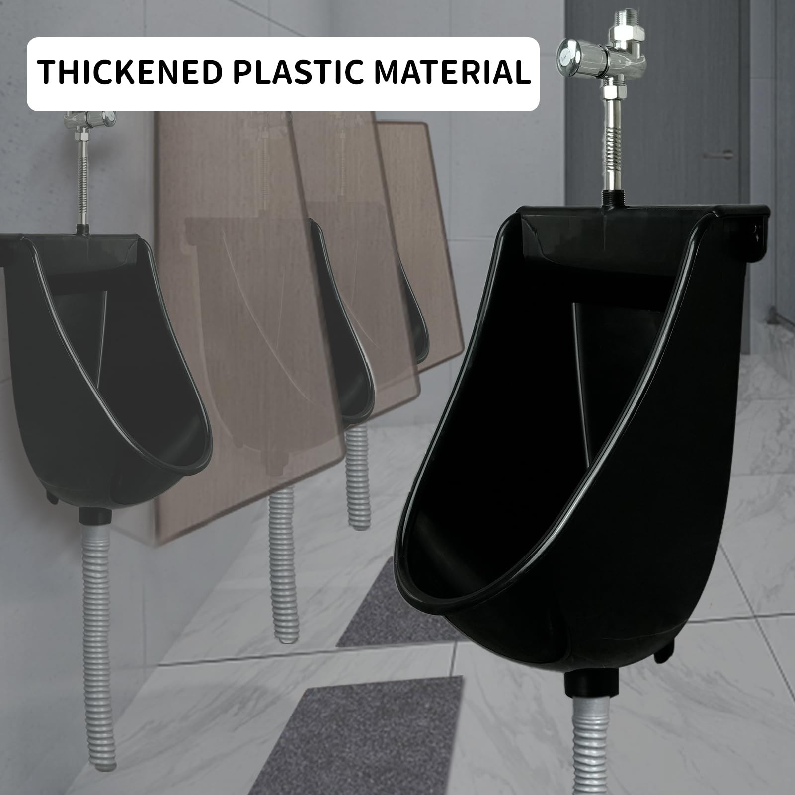 Wall Mounted Commercial Urinal With Flushable Bathroom Waterless Urinal for M…