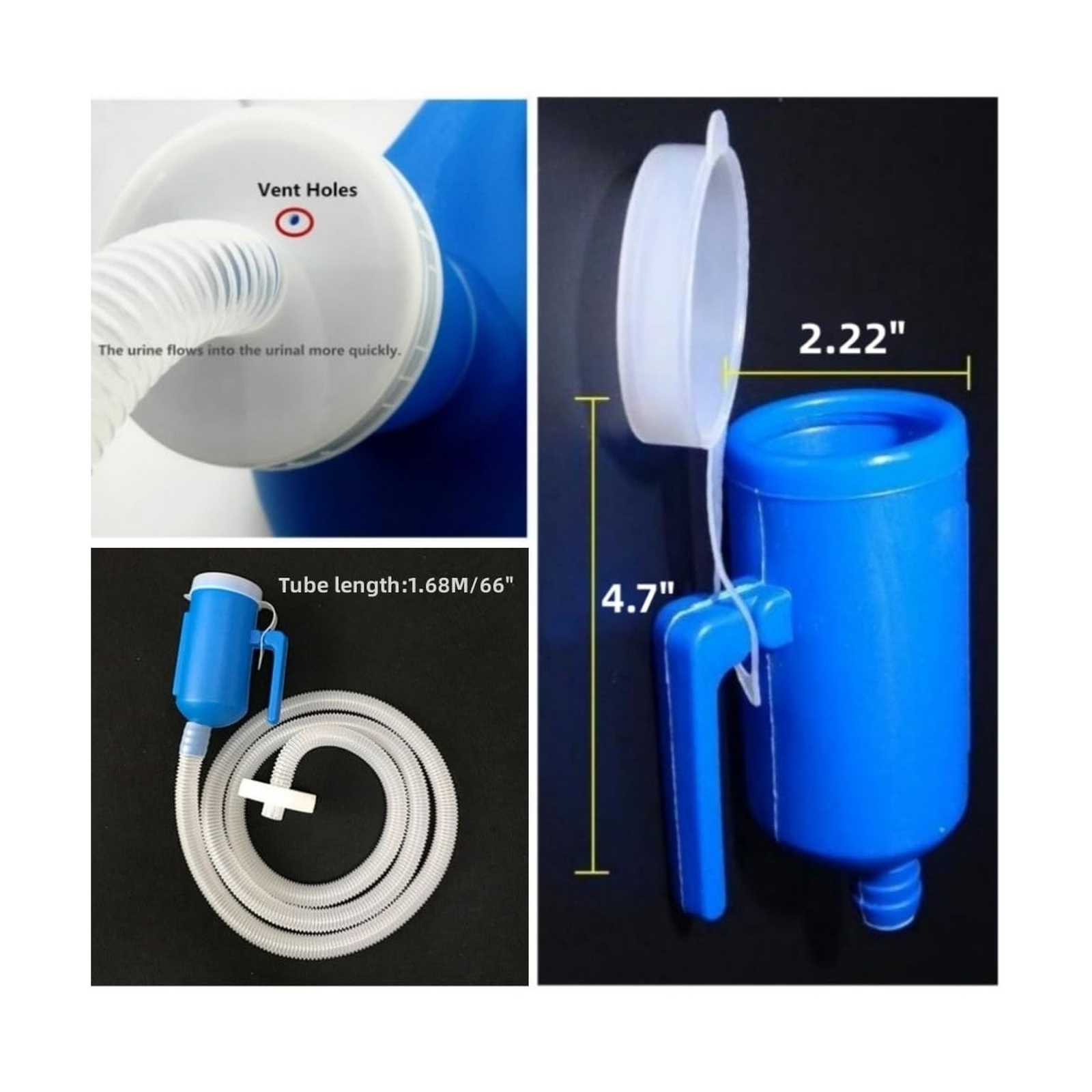 3000ML Large Male Urinal Portable Mens Potty Pee Bottle Collector Travel Toil…