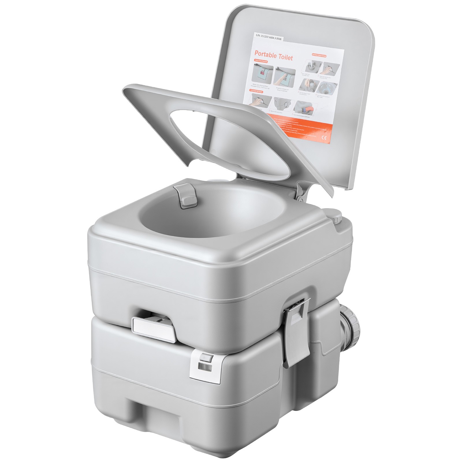 Uimoso Portable Outdoor Travel Toilet 5.3 Gallon Flush for Camping and Hiking